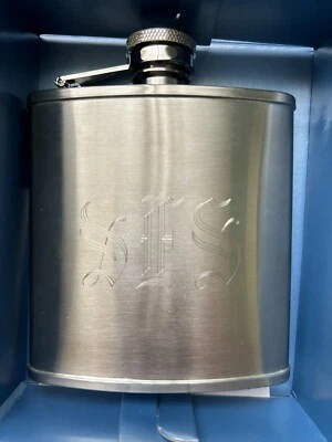 5盎司缎面烧瓶刻有SES — 第 1/4 张图片