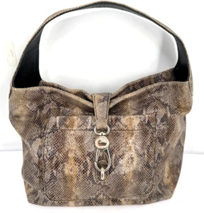 Borsa a tracolla vintage Dooney & Bourke lucertola in pelle lucida goffrata hobo borsetta - Foto 1 di 18