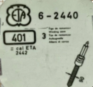 ETA 2440 2442 winding stem watch part 401 - Picture 1 of 1
