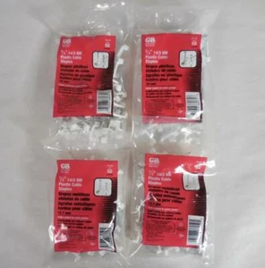 Grapas de cable de plástico Gardner Bender de 1/4" y 3/4" casi nuevas 100 cada una - 200 en total - Imagen 1 de 6