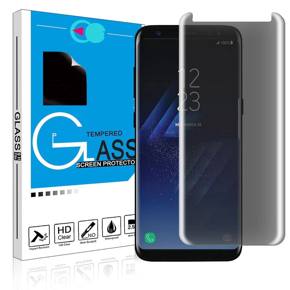 PARA SAMSUNG GALAXY NOTE 9 PRIVACIDAD COMPLETO CURVADO CRISTAL TEMPLADO TRANSPARENTE PANTALLA DE TELÉFONO Foto 1 de 3