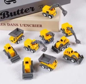 10x Kleine Spielfahrzeuge Sandkasten Bagger Bau Mitgebsel Geburtstag Geschenk - Bild 1 von 6