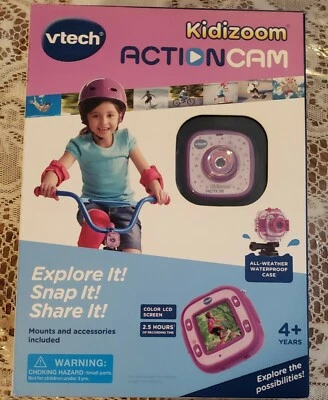 Vtech Kidizoom ActionCam Color LCD On Land Waterproof Underwater Photos Videos  - Image 1 of 4