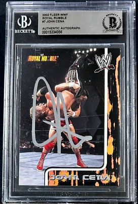 John Cena Signed 2002 Fleer WWF Royal Rumble Card #7 Auto Beckett 15334056 - Image 1 of 2