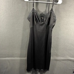 y2k Damen Babydoll Schlupfkleid klein schwarz Fee Grunge Whimsigoth zierlich - Bild 1 von 4