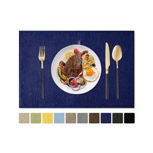 Cloth Placemats Set of 4-12 x 18 Inch, Heat Resistant Double Layered Thickene... - Picture 1 of 8