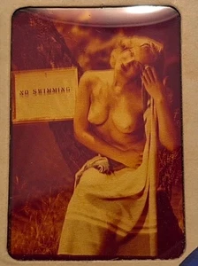 Vintage 1940's- 1950's Woman Semi Nude Pinup Slide - Picture 1 of 4