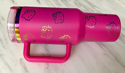 Hello Kitty Tumbler Cup Mug - 40oz - Stainless Steel - HOT PINK - NEW In BOX - Image 1 of 4