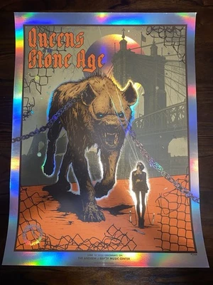 Queens Of The Stone Age Foil Concert Exclusive Poster Cincinnati, OH  #100/150 - Image 1 of 4