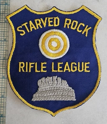 Vintage Sew On Patch Embroidered NEW OLD STOCK Starved Rock Rifle League Illinoi - Image 1 of 3
