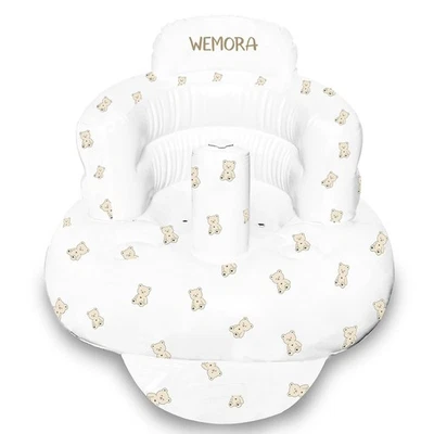 Asiento de bebé inflable para bebés 3-36 meses bomba de aire incorporada beige  Foto 1 de 4