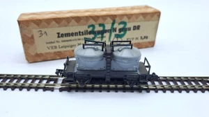 VEB Leipziger Modellbau 1:160 Spur N - 473/0010 Zementsilowagen - grau in OVP - Bild 1 von 5