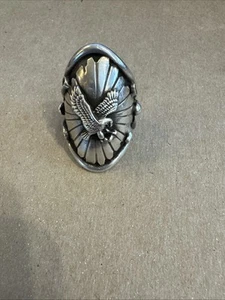 Navajo Vintage Sterling Größe 11,5 bis 12 Adler Ring - Bild 1 von 6