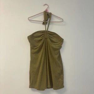 Baby Phat Halter Dress Mini Sz L Fairy 90s Y2K Terri Cloth Stretchy 2000s Classi - Picture 1 of 6