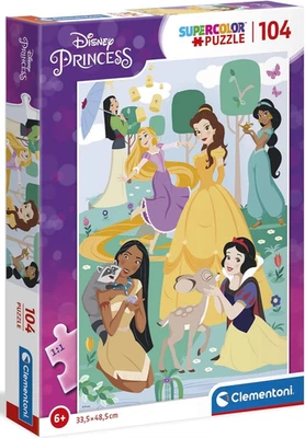 NUEVO Rompecabezas Clementoni 104 Piezas 6+ Edades SuperColor Princesas Disney Foto 1 de 2