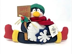 Ganz EX6353 Stuffed/Beans Penguin Splits Happy Holiday Shelf Sitter 6.5"H x 10"W - Bild 1 von 8