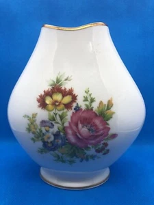 Vintage JWK Bavaria West Germany Floral Vase~6 Panels Unique Shape - Picture 1 of 8