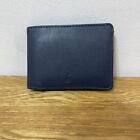 Joules men's navy blue leather bi-fold wallet