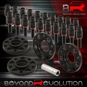For BMW F80 M3 F10 M5 4PC 5x120mm 15mm Wheel Spacers Extended Lug Bolts M14x1.25 - Picture 1 of 3