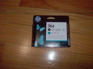 2023 GENUINE HP #744 Photo Black/Cyan PRINTHEAD F9J86A DESIGNJET Z2600 Z5600 NEW - Photo 1/2