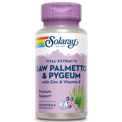 Solaray Saw Palmetto & Pygeum | Salud urinaria y próstata una vez al día | 30 CT Foto 1 de 4