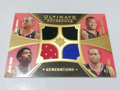2008-09 ULTIMATE QUAD JERSEY BRAND IGUODALA JULIUS ERVING JERSEY NUMBER 6/25 - Image 1 of 2