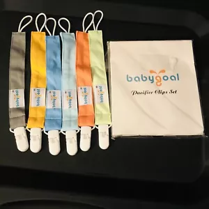 Babygoal pacifier clips set 6pk New Open Box - Picture 1 of 5