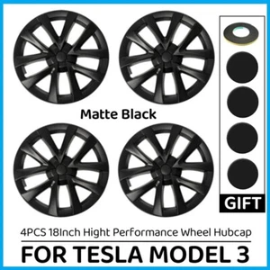 4PCS 18inch Hubcap Set for Tesla Model 3 Blade Wheel Cover Hubcap Full Cover US - Picture 1 of 12