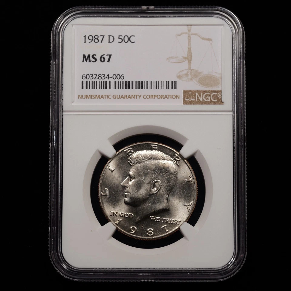 1987-D Kennedy Half Dollar 50c - NGC GRADED MS67 *SUPERB* - Image 1 of 4