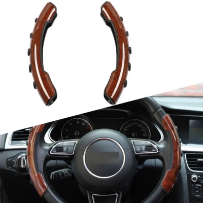 2X Car Steering Wheel Booster Non-Slip Cover Wood Style Universal Accessories - Imagem 1 de 2