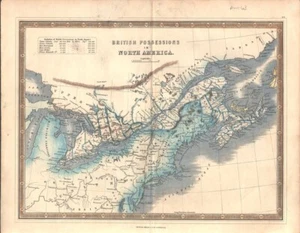 Early Canada - British Possessions North America. 1851 map. - Picture 1 of 1