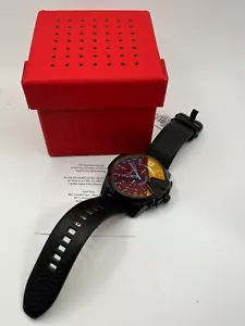 Reloj Pulsera Diesel Para Hombres Mega Chief Bandas Negras Cuadrante Resistencia al Agua Redondo - Imagen 1 de 12