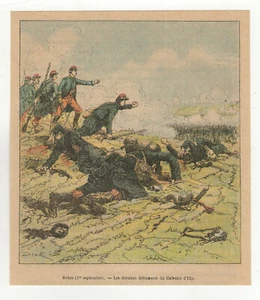 guerre 1870-1871 Français Allemands gravure XIXe Sedan les défenseurs /B1FA4 - Picture 1 of 1