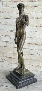Kunst Ambiente David by Michelangelo Nude Bronze Sculpture - Signed Michelange - Picture 1 of 7