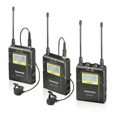 Saramonic UHF Lavalier Mic System 2-Channel Receiver + 2 Transmitters 2 Lav Mics - Image 1 of 4