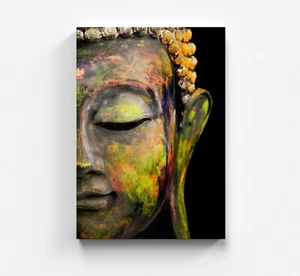 Buddha Figur Leinwandbild Zen Asian Orient Bilder Wandbild XXL Leinwand Bild - Bild 1 von 6