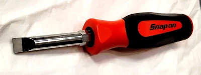 Snap-on Large Marine Aircraft Plug FLAT Slot Screwdriver RED Plastic Handle 1/2" - Image 1 of 4