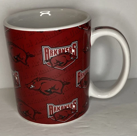Arkansas Razorbacks College Logo Ceramic Coffee Mug Razorback All Over Print Cover