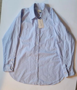 Women's Universal Thread Oversized Collared Button-Down Shirt Blue Size S NWT - Picture 1 of 9