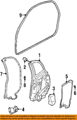 Used Door Assembly Rear Side fits: 2000 Saturn S SERIES 3 Dr Grade A - Imagem 1 de 2