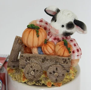 Figura Enesco MARY's MOO MOOs I'M YOUR LITTLE PUMPKIN 142859 1995 DE COLECCIÓN con caja - Imagen 1 de 11