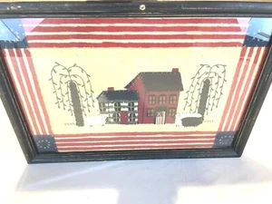 Framed Folk Art Farm Felt - Picture 1 of 7