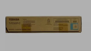 Toshiba Genuine TFC505C Cyan Toner Cartridge / e-Studio 25/35/45/ 5005AC - Picture 1 of 4