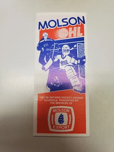 RS20 North Bay Centennials/OHL League 1987/88 Hockey Pocket Schedule - Molson - Picture 1 of 3