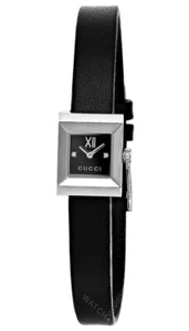 Reloj para mujer GUCCI G-Frame cuarzo SS 14x18MM esfera negra cuero YA128538 - Imagen 1 de 2