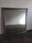 Large Silver Painted Mantelpiece Mirror