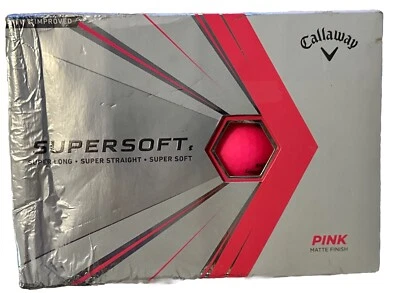Callaway Supersoft Matte Pink 2021 Golf Balls 12 Pack Long Straight Soft READ - Image 1 of 4