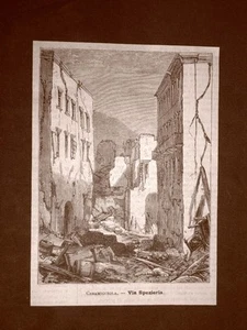 Das Erdbeben von Casamicciola 1881 Via Spezieria Insel Ischia Kampanien - Bild 1 von 1