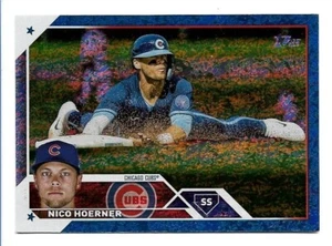 Nico Hoerner 2023 Topps Blue Foil #485 #924/999 Chicago Cubs - Picture 1 of 2