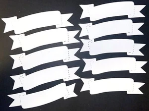 10 BANNERS papel cartulina troquelado adornos álbum de recortes/fabricación de tarjetas - Imagen 1 de 22